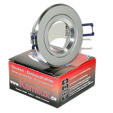 Decken-Einbauleuchten Spot Balu -sandstrahl-Optik- 230V/12V ohne Leuchtmittel