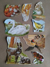 Glanzbilder Oblaten, Tiere,Esel, MLP 1562 Bogen Einzelbilder