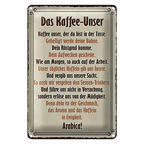 Blechschild spruch 20x30cm - blechschild,