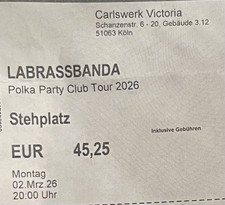 2 Tickets LaBrassBanda Polka