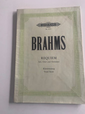 Brahms. Requiem.  Klavierauszug mit deutschem Text Nr. 3672 Edition Peters