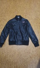 SCHWARZ Lederbomberjacke