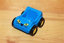 Lego Duplo Ville - Auto blau Rennwagen Go Kart Fahrzeug Katze Gesicht 31363 