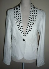 Reverso Lederblazer Damen Lederjacke echt Leder mit Nieten Jacke  Gr. 36 