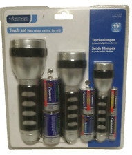 Vivanco Taschenlampen 3er Set Torch Set mit Batterien neu OVP