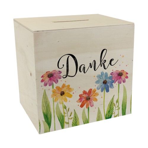 Blumen spardose aus - spardose, holz