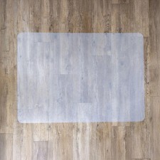 hjh OFFICE Bodenschutzmatte Unterlage für harte Böden 116 × 150 cm Transparent