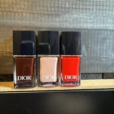 Dior Vernis Nagellack NUIT 047, NUDE 100, ROT 999 plus 1 Flasche Anny cosma babe