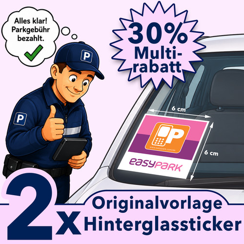Easypark aufkleber - 2x,