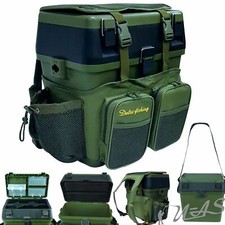 DELTA FISHING Qualitäts Sitz Box Rucksack Tackel Box Angel Koffer Sitzkiepe Sha