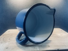 Milchkännchen Kanne Milchkanne Emaille Optik blau Nostalgie Shabby Chic Vintage