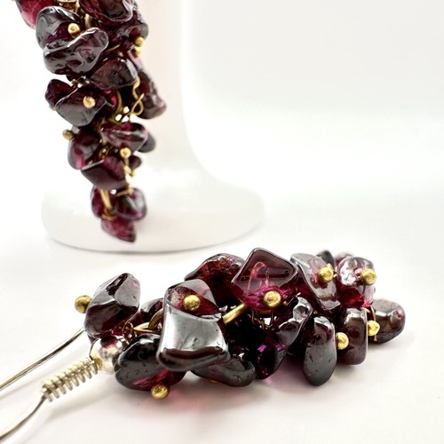 Elegante granat ohrringe - elegante, im