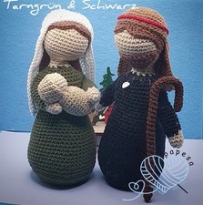 Maria & Josef – Gehäkelte Krippenfiguren 21 cm aus Baumwolle | Handgemacht