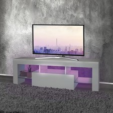 TV Lowboard Fernsehtisch Unterschrank LED TV Schrank Weiß 130x49x45cm ML-Design®