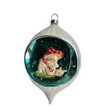 Antiker Christbaumschmuck, Diorama Kugel mit Fliegenpilz um 1950  (# 18728)