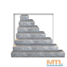 Naturstein Granit Blockstufen Treppe Hellgrau 50-200x35x15 cm Blockstufe Stufe