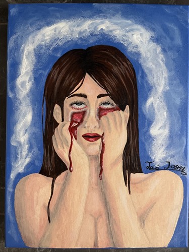 Acryl bild leinwand frau - acryl,