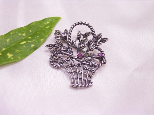 Sterling silberbrosche 925 - sterling, silberbrosche,