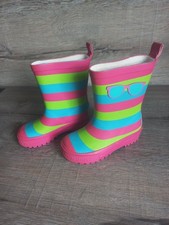 Maximo Kinder Mädchen Gummistiefel Streifen pink/blau/grün Motiv SonnenbrilleTOP