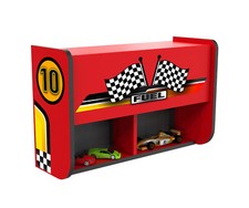 Bücherregal Wandregal Hängeregal Hängeschrank mit Klappe Kinderzimmer Rot