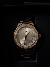 Tommy Hilfiger Damen Armbanduhr, Silber, Edelstahl, mit Steinen