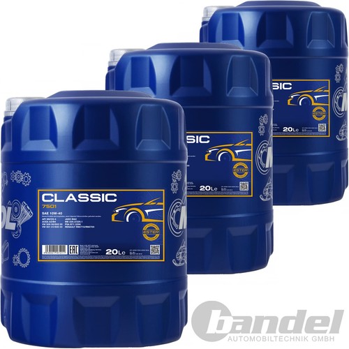 3x20l mannol classic 10w40 - classic,