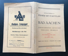 Bad Aachen, Mühlenberg Führer mit Stadtplan, J. Stercken 1937