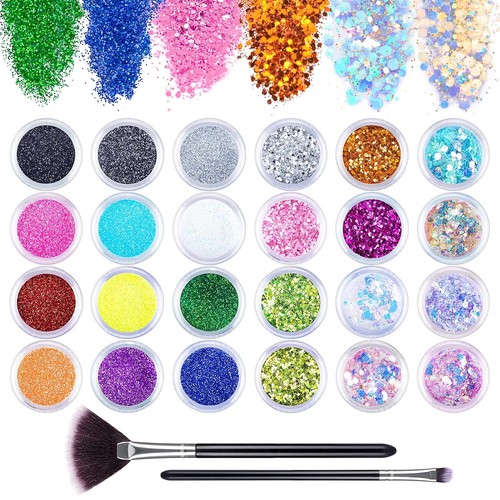 Farben glitzer set - 24, für