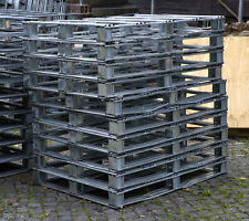 10 Einweg-Paletten verzinktes Stahlblech ideal f. Brennholz-Lagerung