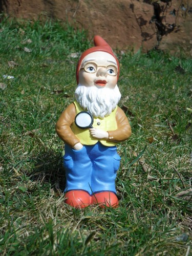 Gartenzwerg mit brille 13cm - mit,