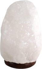 weiße Salzkristall Lampe