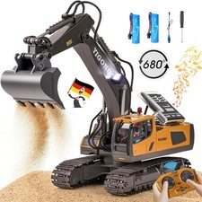 RC-Bagger Ferngesteuerter Bagger Spielzeug, 1:18 RC Bagger mit Metallschaufel DE
