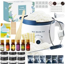 Ksedcon Sojawachs Kerzenherstellungsset für Erwachsene, Wachsschmelzen Kerzenherstellungsset 900g 