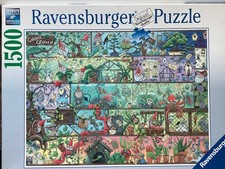 Ravensburger Puzzle 1500 Teile "Zwerge im Regal" Teile komplett, 1 x gelegt