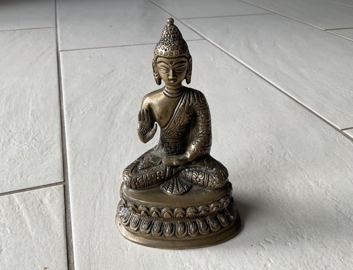 Alte buddhastatue messing - messing,