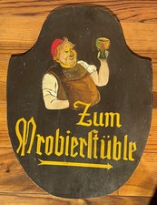 Werbeschild Mosterei Brauerei hanbemalt alt vintage