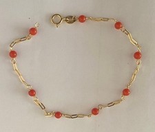 18 kt Gelbgold Koralle - Wahre