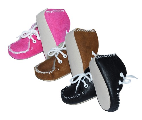 Lammfell leder krabbelschuhe - leder,