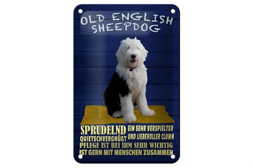 Blechschild spruch 12x18cm - spruch, old
