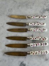 antik Jugendstil Messer Obstmesser Porzellan Griff Bronze Klinge Uchatiusbronce