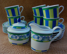 Heinrich / Winterling Kaffeeservice - Dessina / blaue Blume - f. 6 Personen