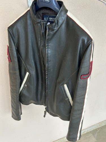 Herren lederjacke armani - armani, jeans