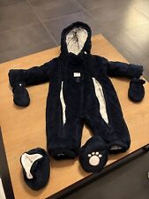 Winteranzug, Schneeanzug, Baby, blau, Gr. 68, Kanz, Schuhe, Handschuhe