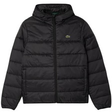 Lacoste wasserabweisende Steppjacke Puffjacke Khaki Schwarz