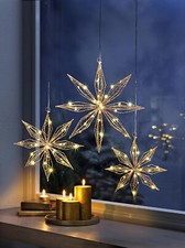 LED-Hängedeko Stern "Shine" (Größe: 3er-Set) Advent Deko Weihnachtsdekoration