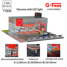 LED Autohaus mit Parkplatz