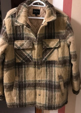 Sean Jean Hemd Jacke braun kariert  Fliese Gr. S Neu