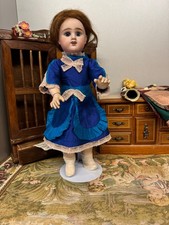 Kleid Puppen 35-38 cm aus Seide für Puppe Antik  Jumeau- Bru Denamur