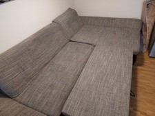 Graues Sofa mit Schlaffunktion und Bettfunktion Modern Design Couch L Form Sofa