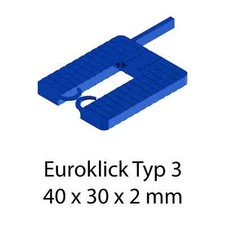 Distanzplatten Roto Glas-Tec Euroklick Typ 3 40 x 30 x 2 mm 1000 Stück